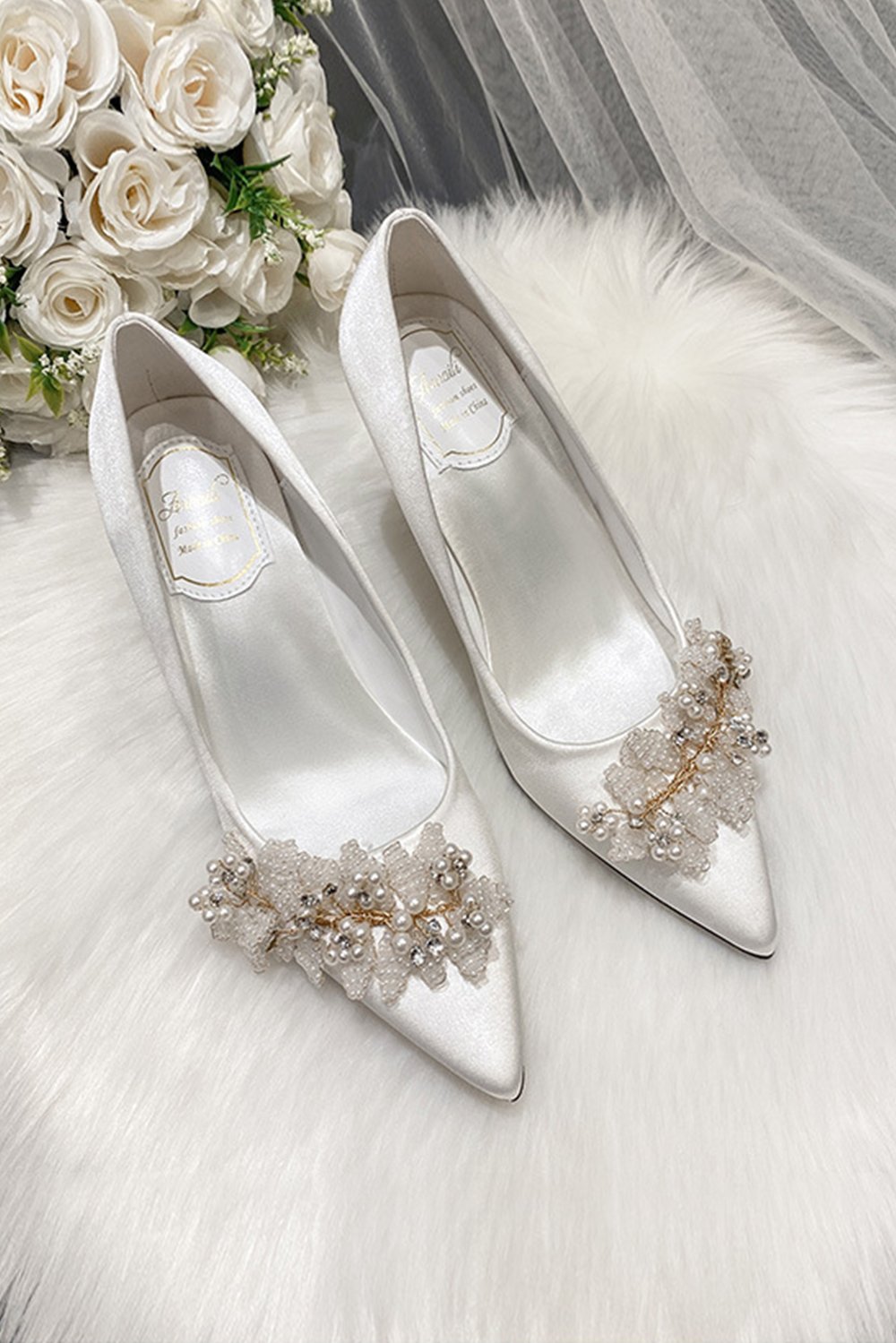 Cream bridal shoes best sale