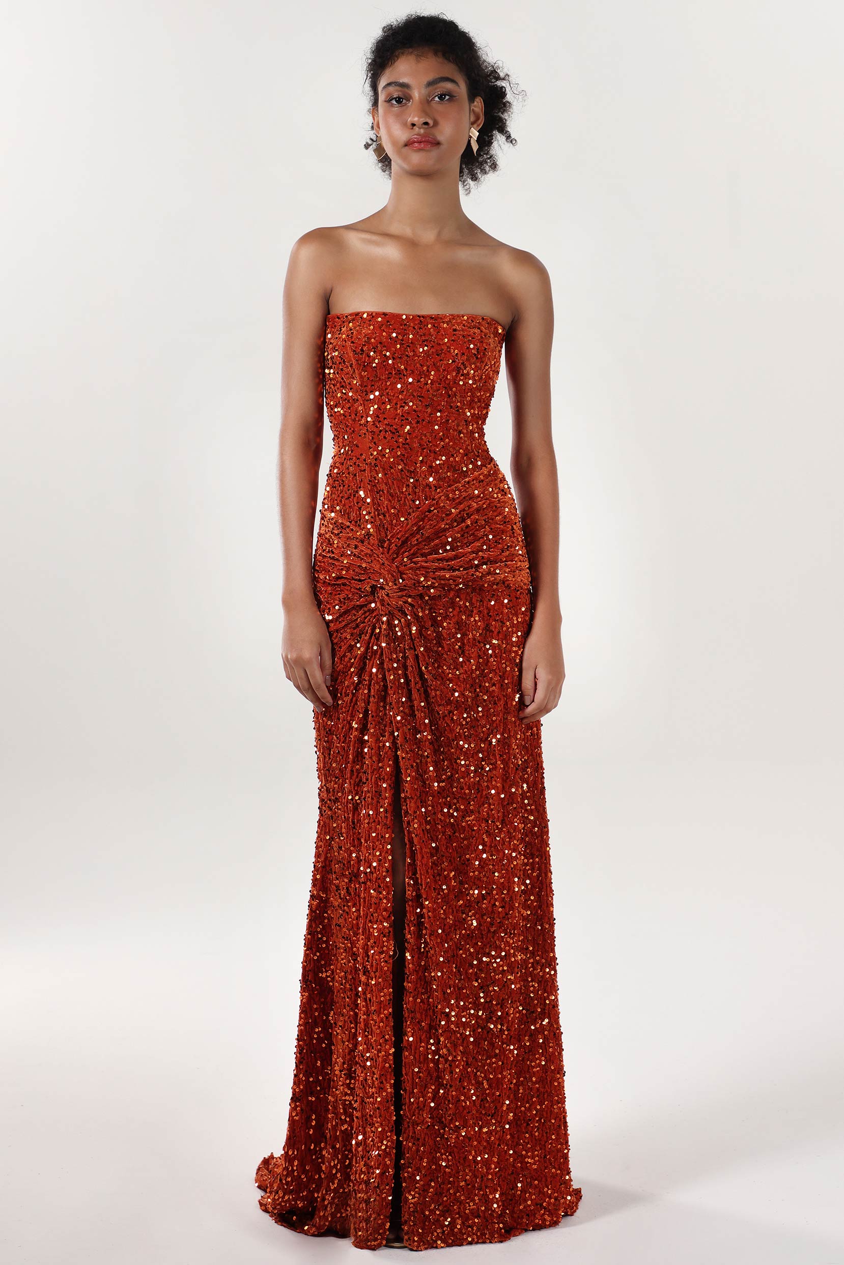 EVA Burgundy Red One Shoulder shops Sequined Sheath Wedding Guest Prom Formal Dress 8