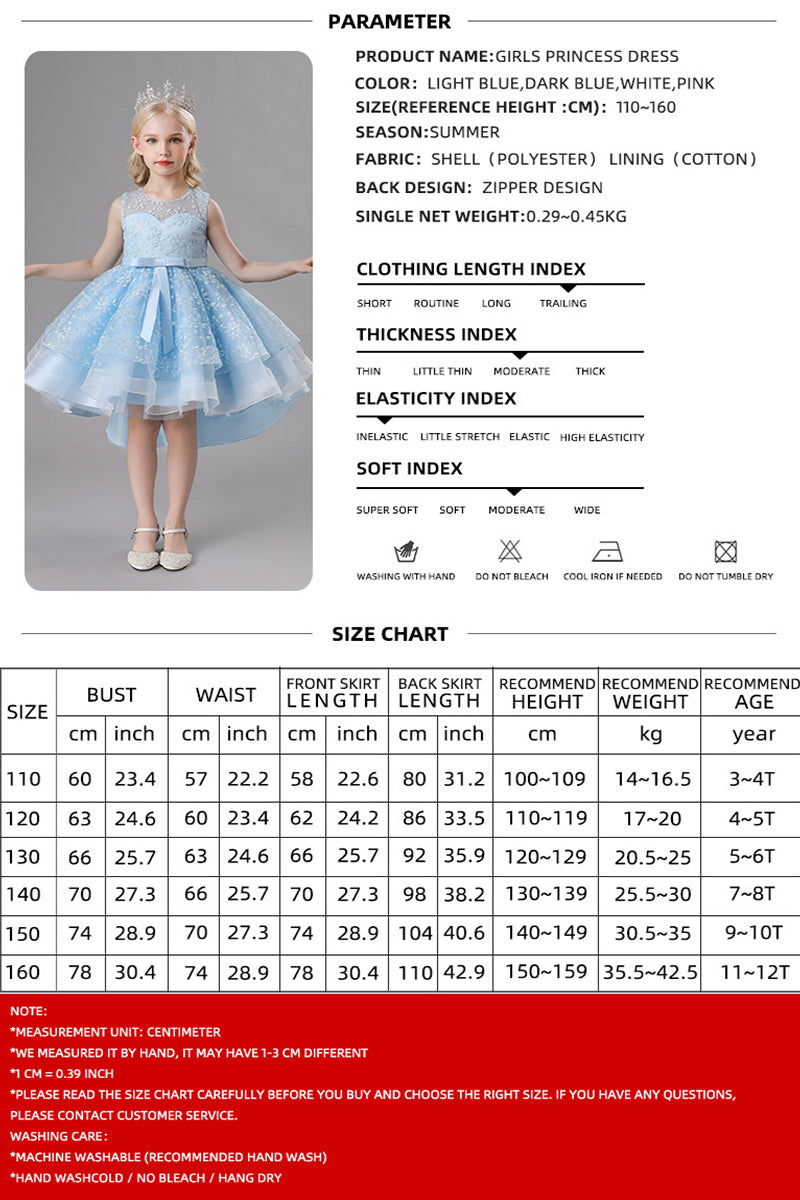 A-Line Scoop Neck Sleeveless High-Low Tulle Flower Girl Dresses 689179187830