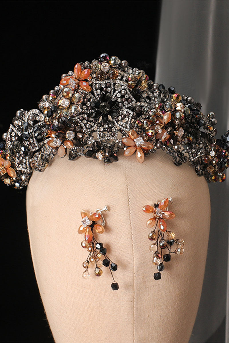 Crystals Rhinestone Tiara  Earrings Jewelry 752645566331