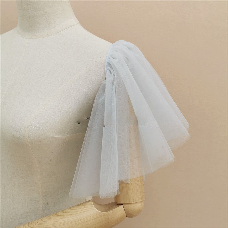 Bridal dress sleeve cover arm accessory sew free elastic sleeves 658367941193