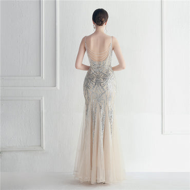 Trumpet-Mermaid Floor Length Sequins  Dress 721888960721