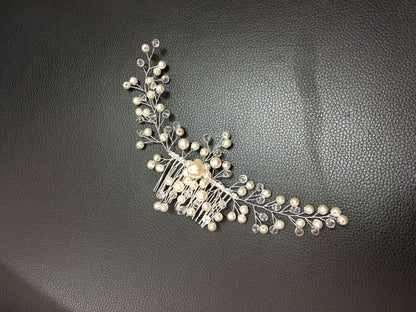 Bridal handmade hair accessories pearl comb 591834062390