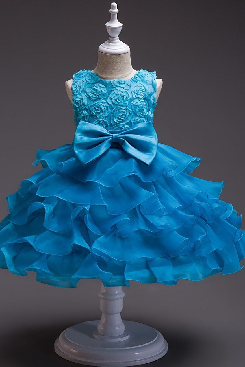 Ball Gown Scoop Neck Sleeveless Mini Organza Flower Girl Dresses 547048188211