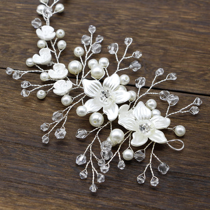 Wedding Headpieces Handmade Flowers Bridal Accessories Wedding Hair Accessories Crystal Pearl Headpieces 601071421433