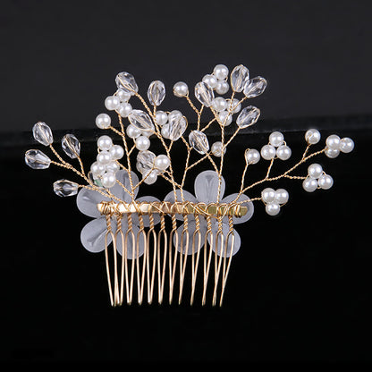 Bridal headwear Pearl hair comb Wedding bridal accessories with comb Accessorized multicolor headwear 601413822086