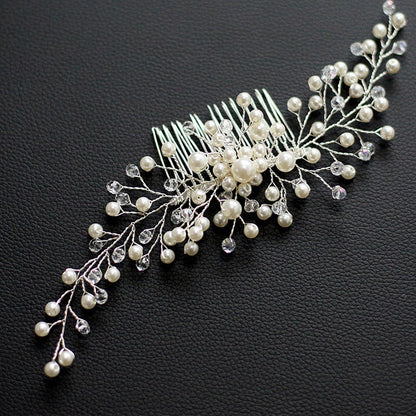 Bridal handmade hair accessories pearl comb 591834062390