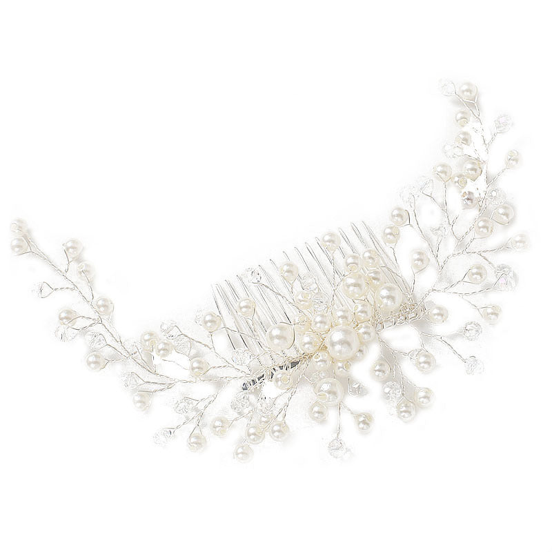 Bridal handmade hair accessories pearl comb 591834062390