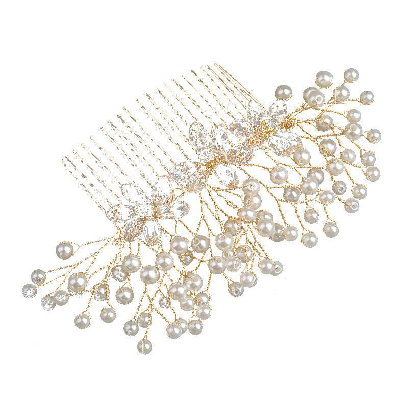 Bridal headwear Pearl flower hair comb bridal wedding accessories 07931037904