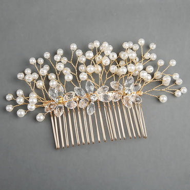 Bridal headwear Pearl flower hair comb bridal wedding accessories 07931037904