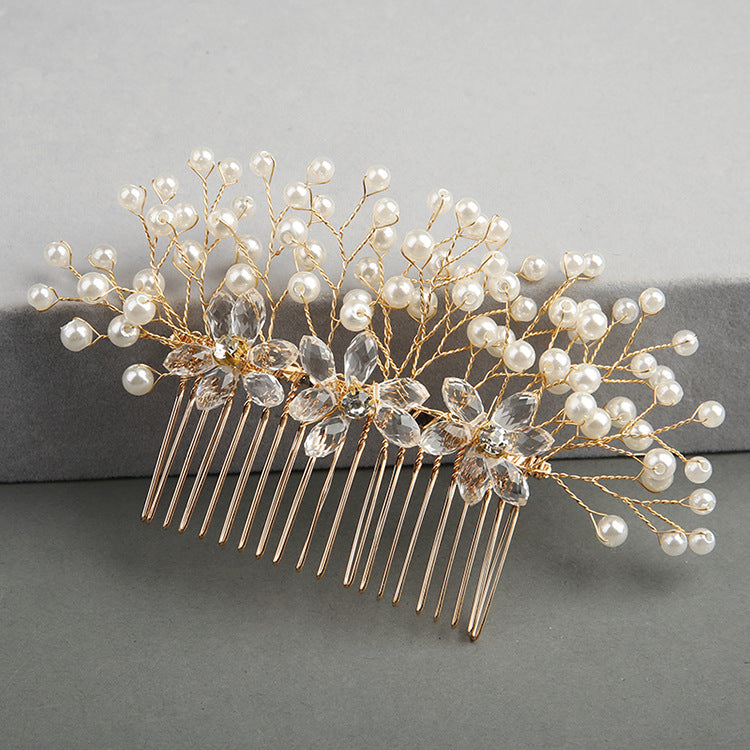 Bridal headwear Pearl flower hair comb bridal wedding accessories 07931037904