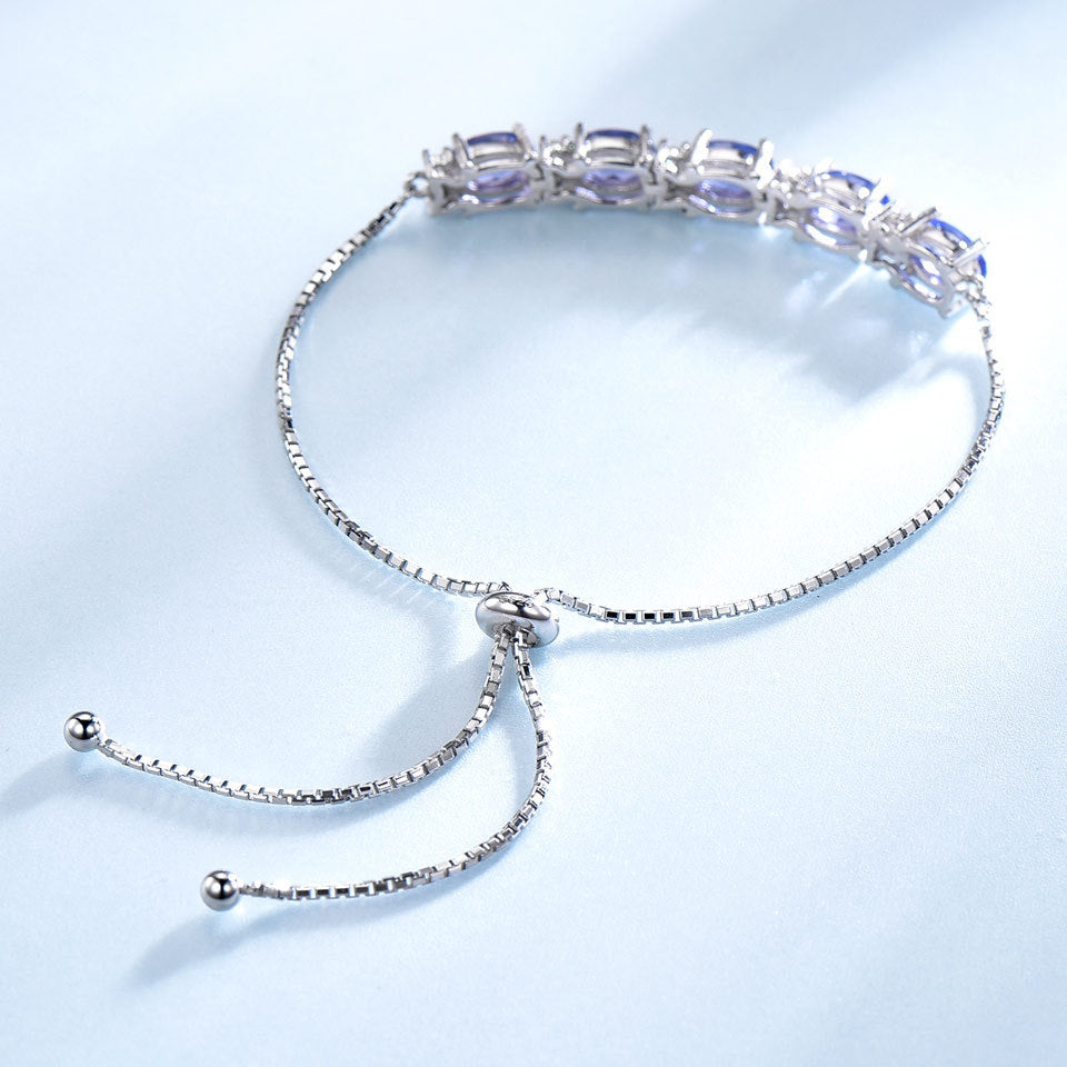 Sterling silver blue Topaz bracelet 615447747239