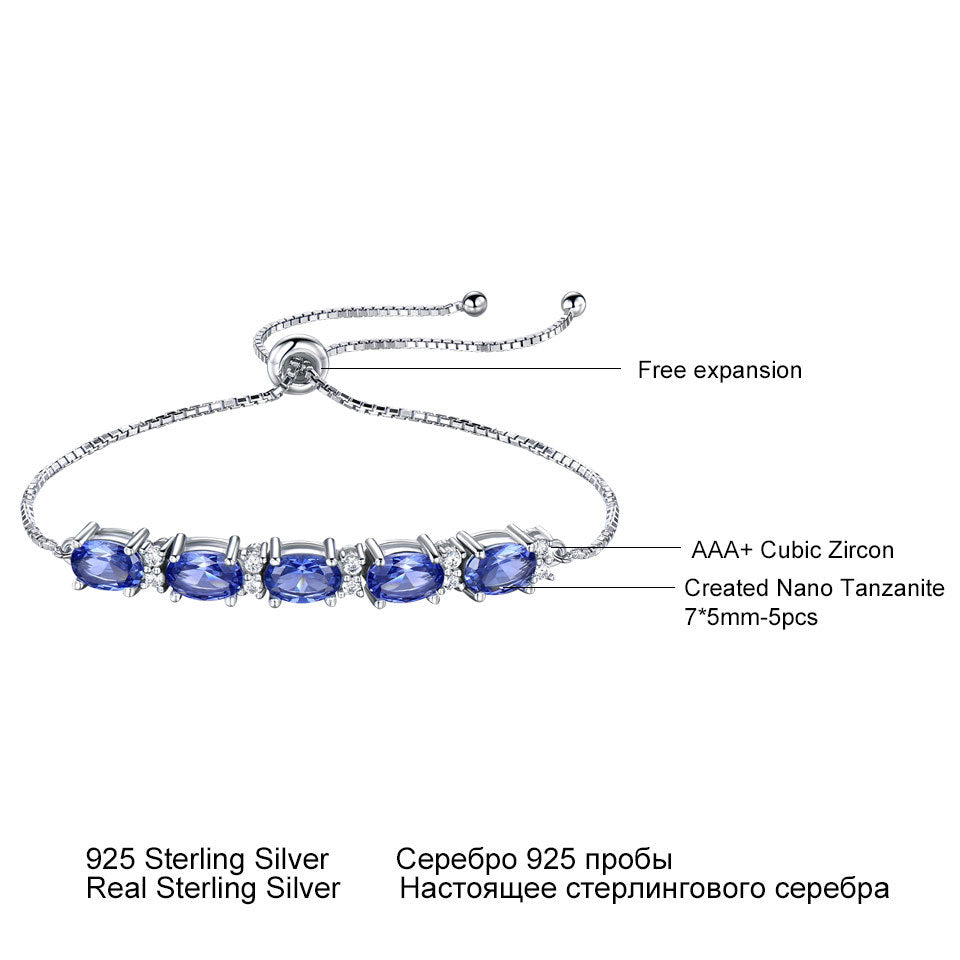 Sterling silver blue Topaz bracelet 615447747239