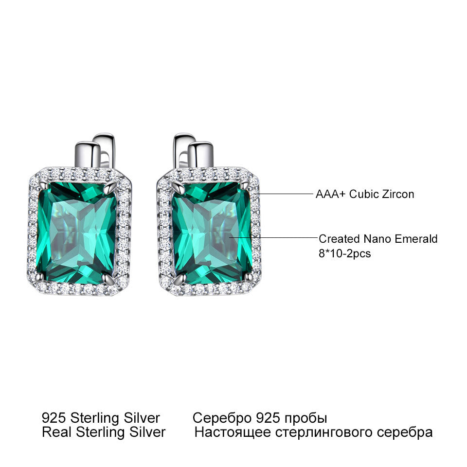 Sky blue topaz square earrings with diamonds 616219943551