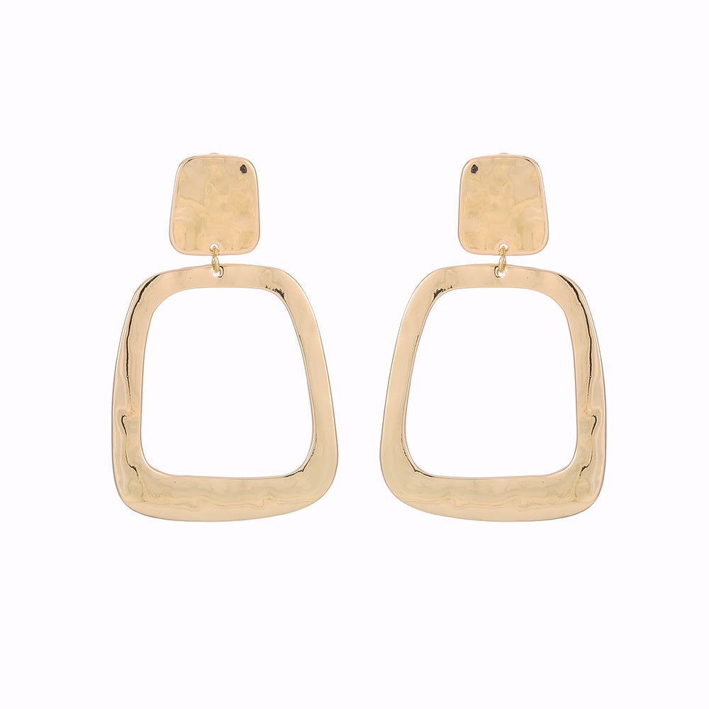 Simple and generous geometric square earring clip earrings 619606937728