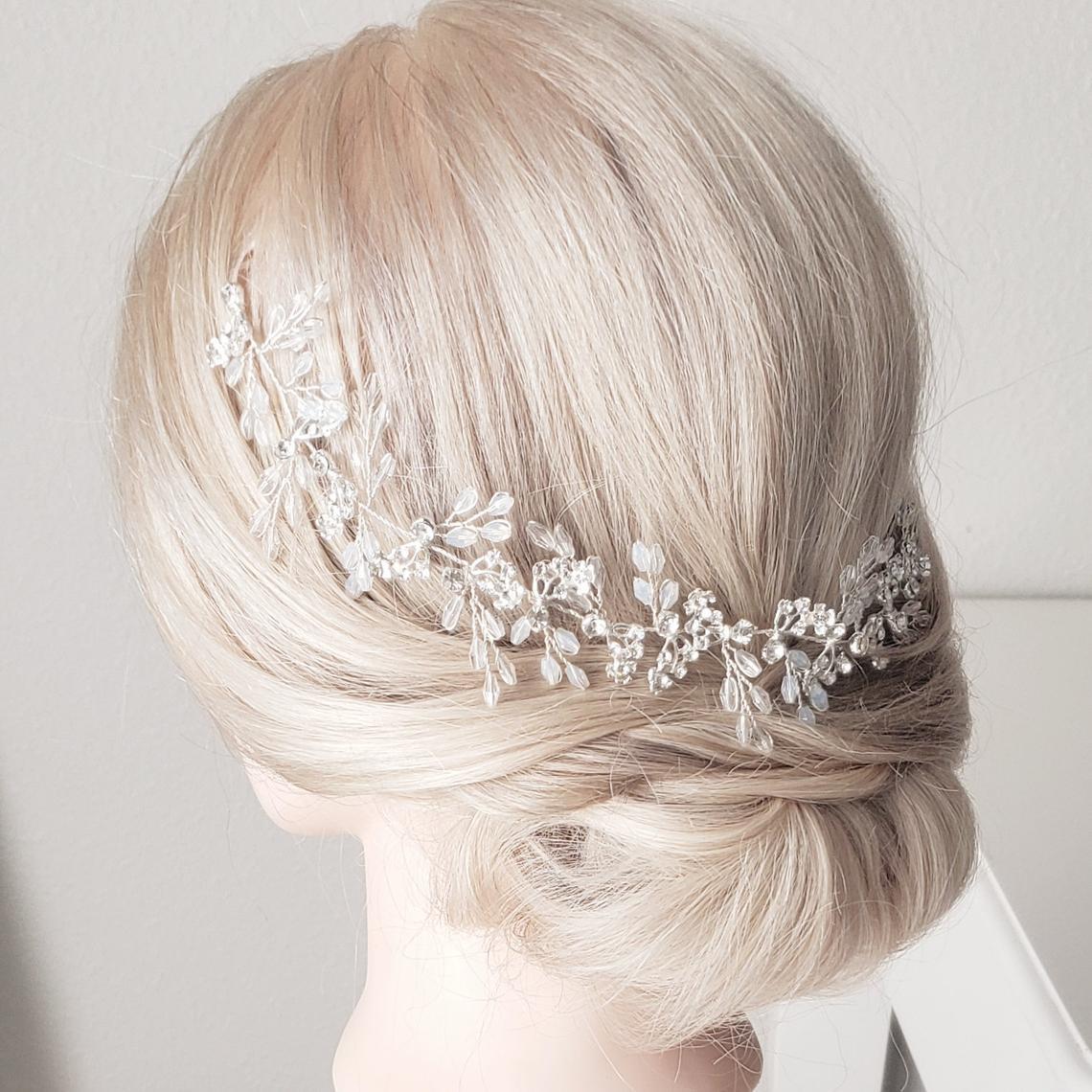 Headwear White crystal handmade headband Bridal Wedding Dress Accessories Bridal Headpieces 606632055117