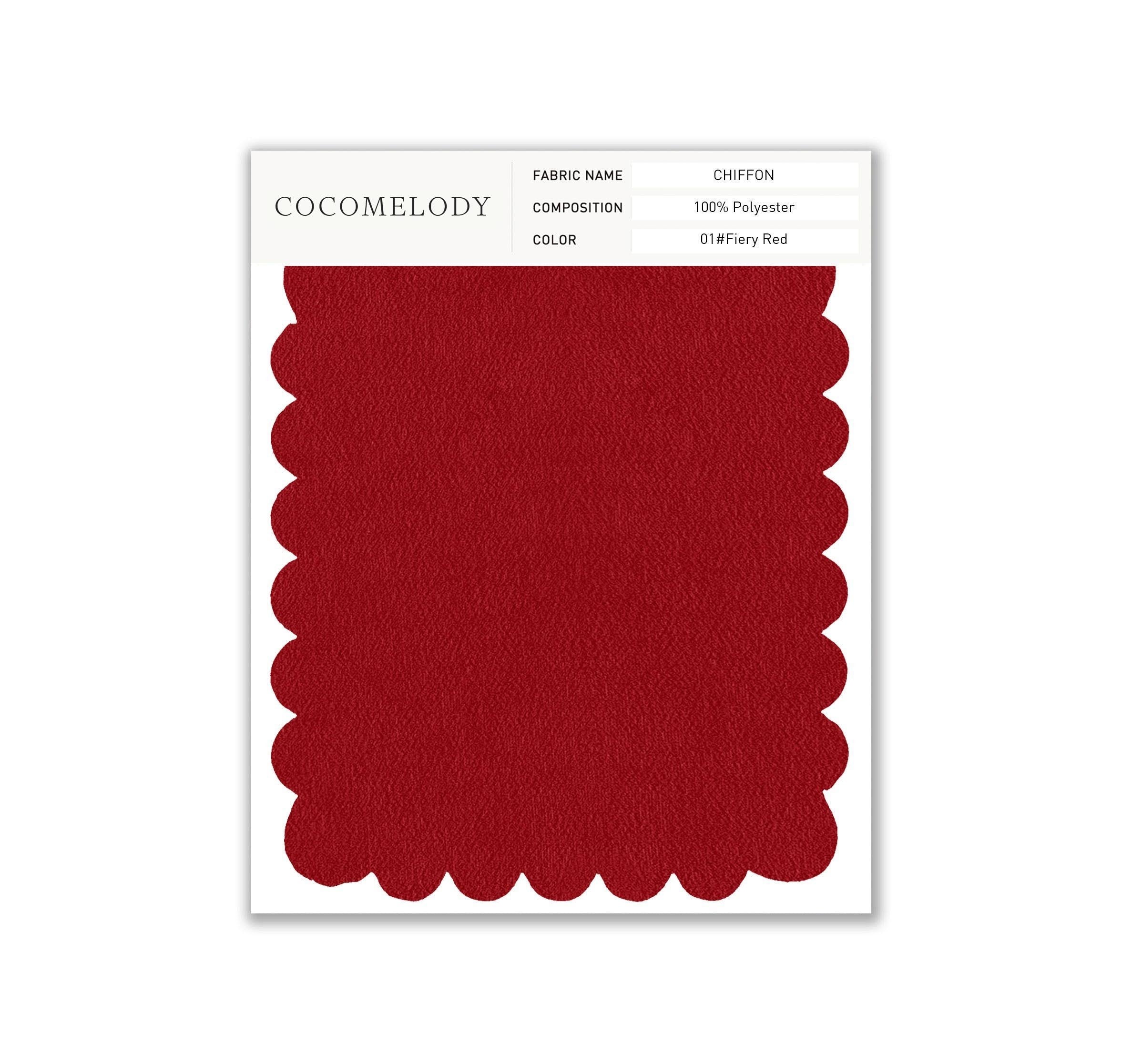 COCOMELODY Chiffon Fabric Swatch in Single Color SWCH16001 