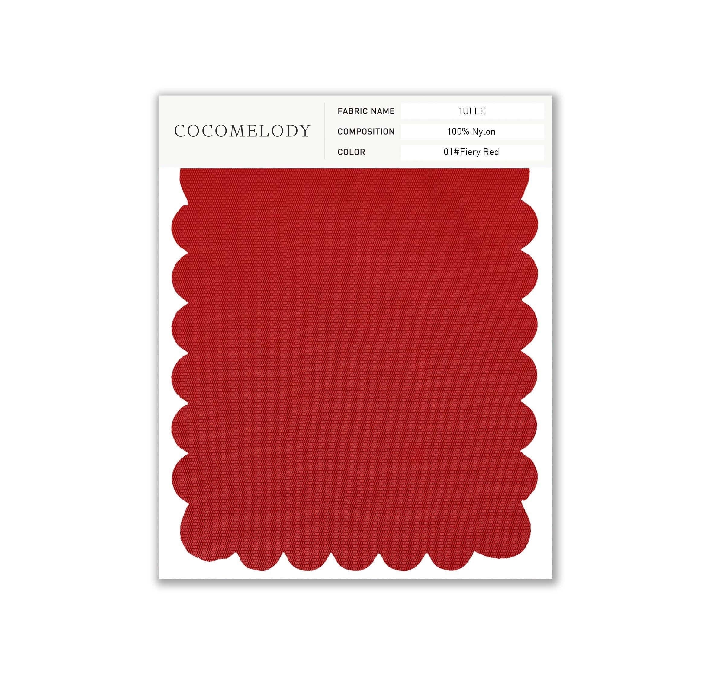 COCOMELODY Tulle Fabric Swatch in Single Color SWTU16002 