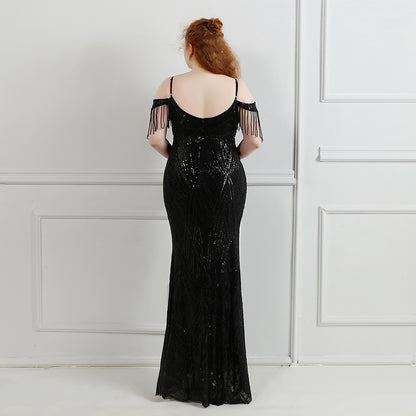 Trumpet-Mermaid Floor Length Sequins Evening Dress 646432156638