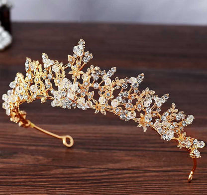 Bridal Jewelry Exquisite handmade crystal glass diamond tiara Wedding accessories Alloy rhinestone tiara Bridal tiara 625975731214