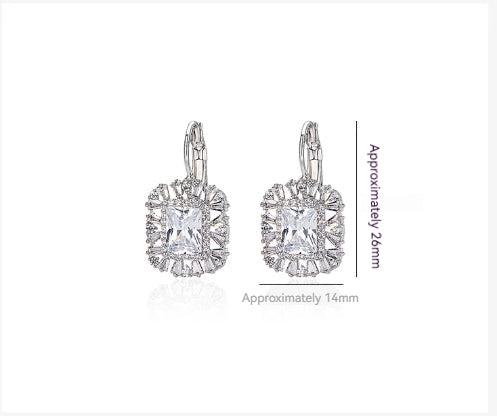 Zircon earrings earrings girl 762174263027