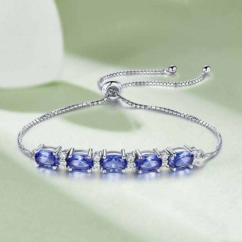 Sterling silver blue Topaz bracelet 615447747239