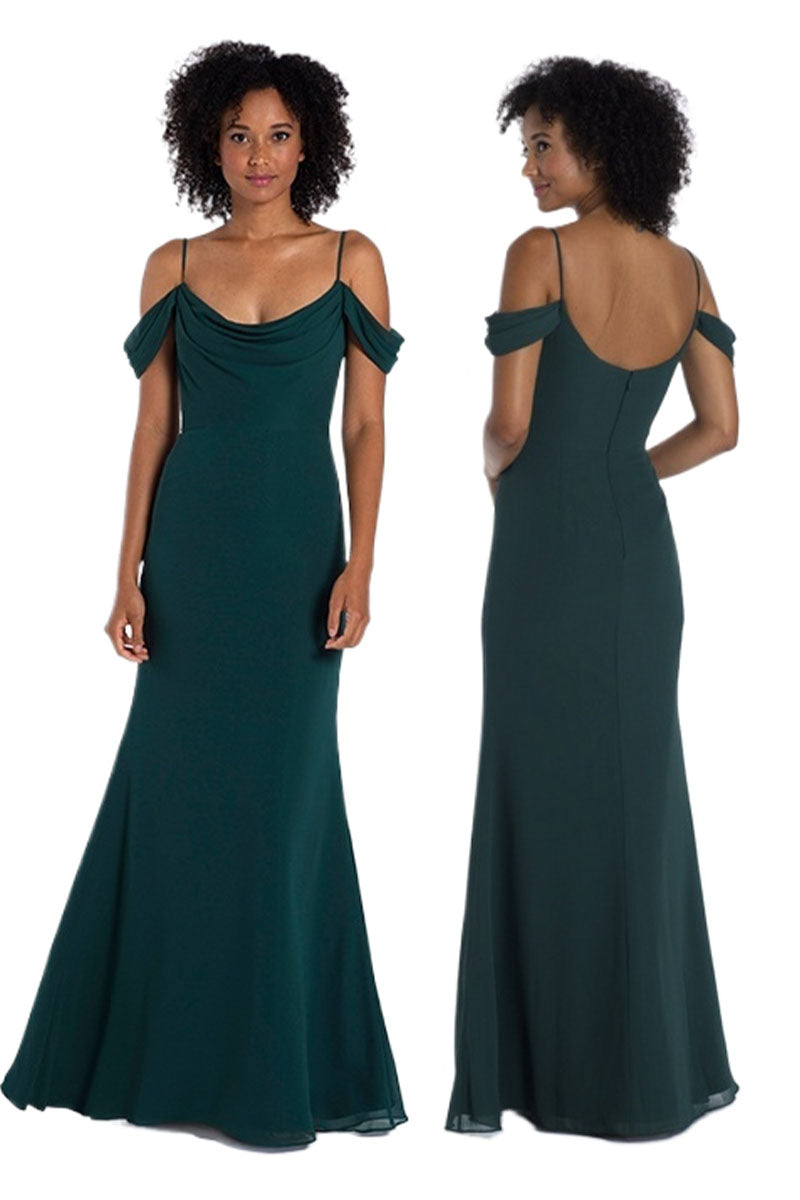 A-Line Maxi Chiffon Bridesmaid Dress 710990227259