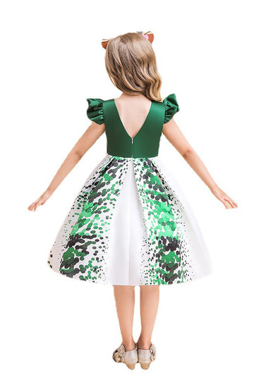 A-Line Mini Satin Flower Girl Dress 681770170786