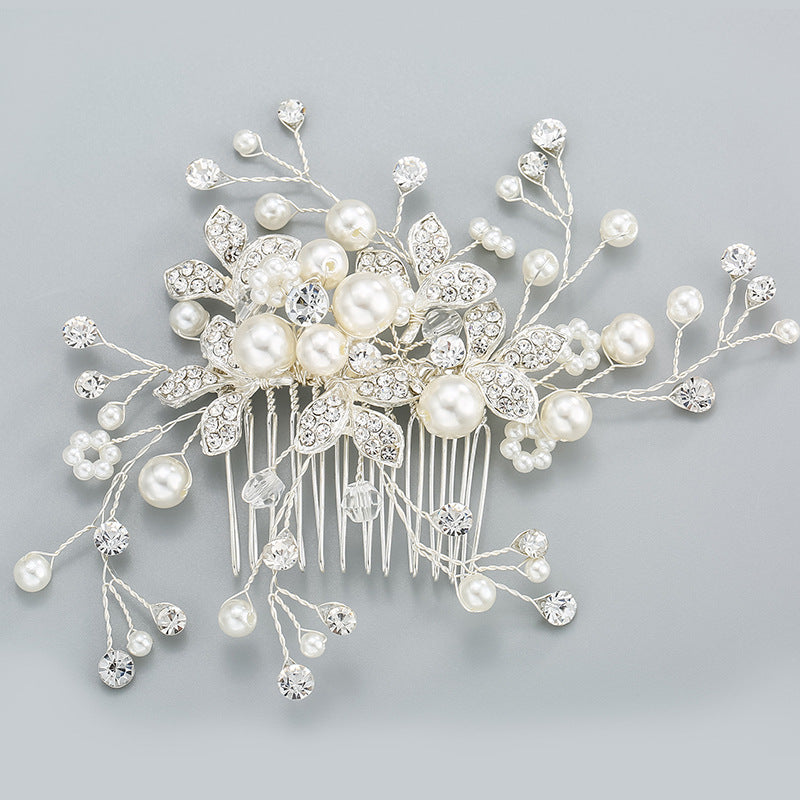 Bridal headwear Wedding accessories Handmade pearl hairdo Combs 524354077005