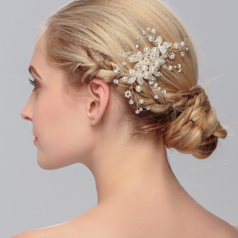 Bridal headwear Wedding accessories Handmade pearl hairdo Combs 524354077005