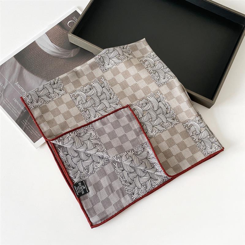 Double sided scarf different color printed square scarf gift for women 840869097123