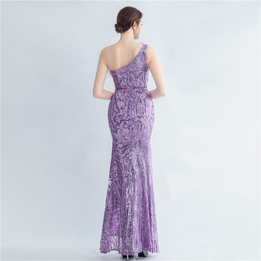 Trumpet-Mermaid Floor Length Sequins Evening Dress 732575208183