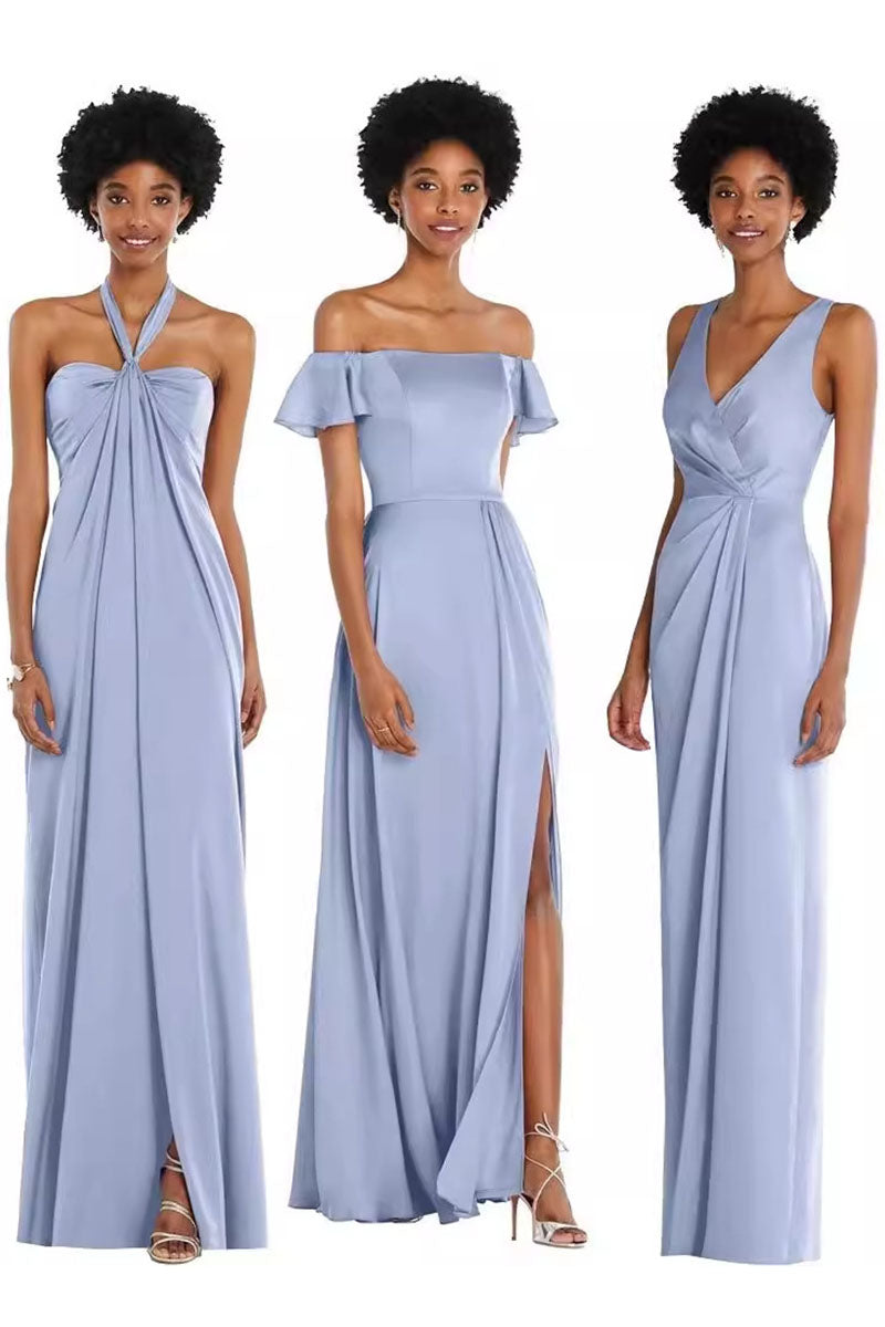 A-Line Maxi Chiffon  Bridesmaid Dress  837742062907