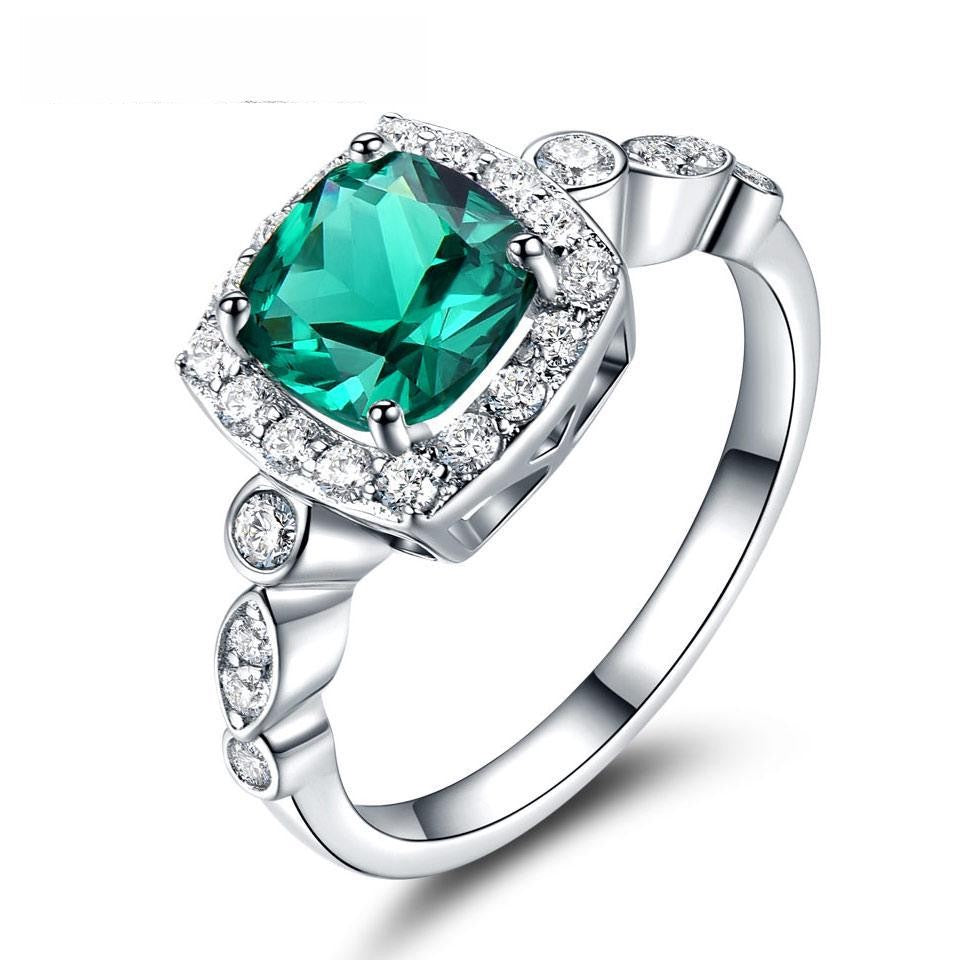 Blue topaz ring set square zircon wind ring 616122346849