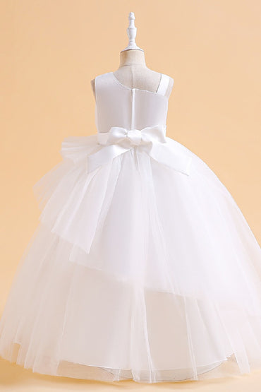 A-Line Maxi Tulle Flower Girl Dress 682982626293