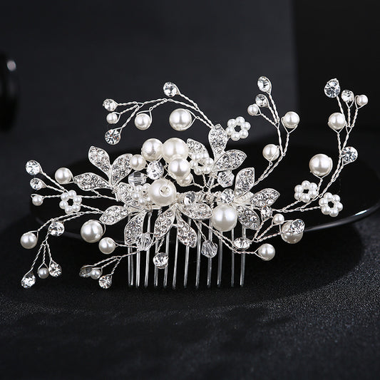 Bridal headwear Wedding accessories Handmade pearl hairdo Combs 524354077005