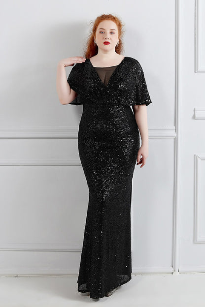 Sheath-column floor length sequined dress 646322132270