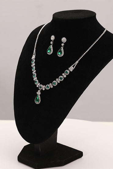 Alloy Rhinestone Necklace Earrings Jewelry 833119530382