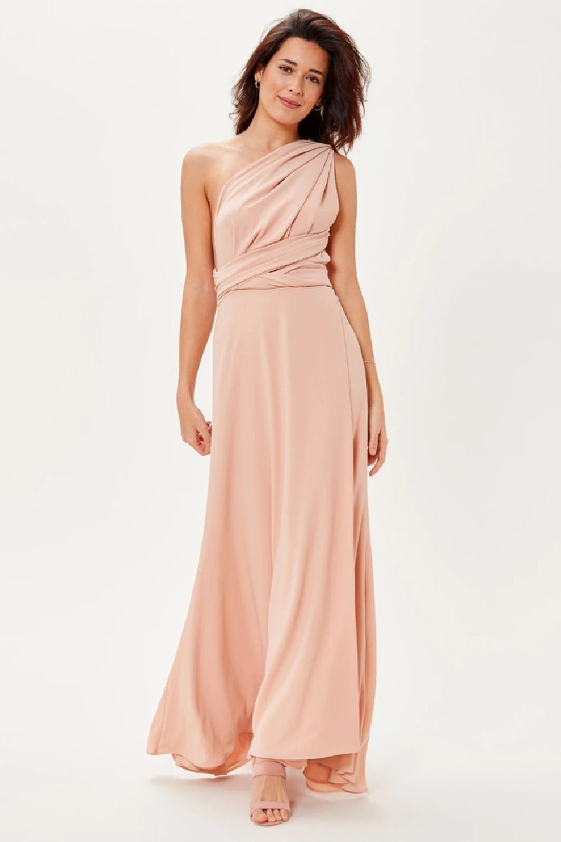 A-Line Maxi  Knitted Fabric Bridesmaid Dress 613443982386