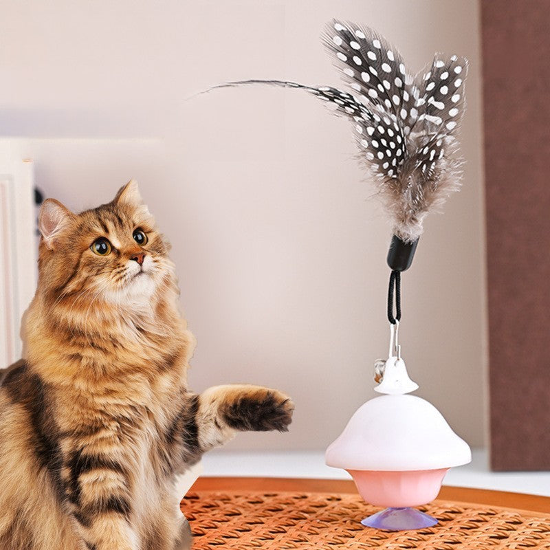 Feather head cat toy self high funk wand Kitten toy pet supplies  851801366504