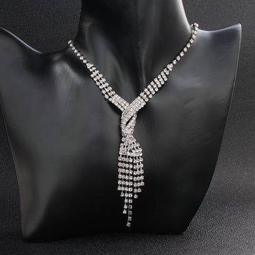 Bridal fashion necklace and earring set 2-piece 527600487705