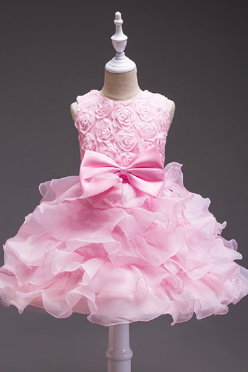 Ball Gown Scoop Neck Sleeveless Mini Organza Flower Girl Dresses 547048188211