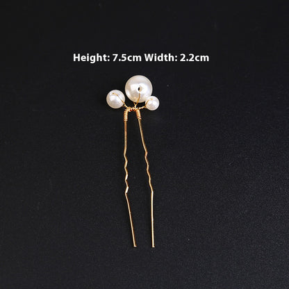 U-shaped Pearl Brida Hairpins 6 piece 684476301257