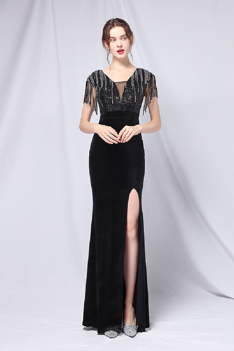 Trumpet-Mermaid Floor Length Satin Occasion Dress 656843357593