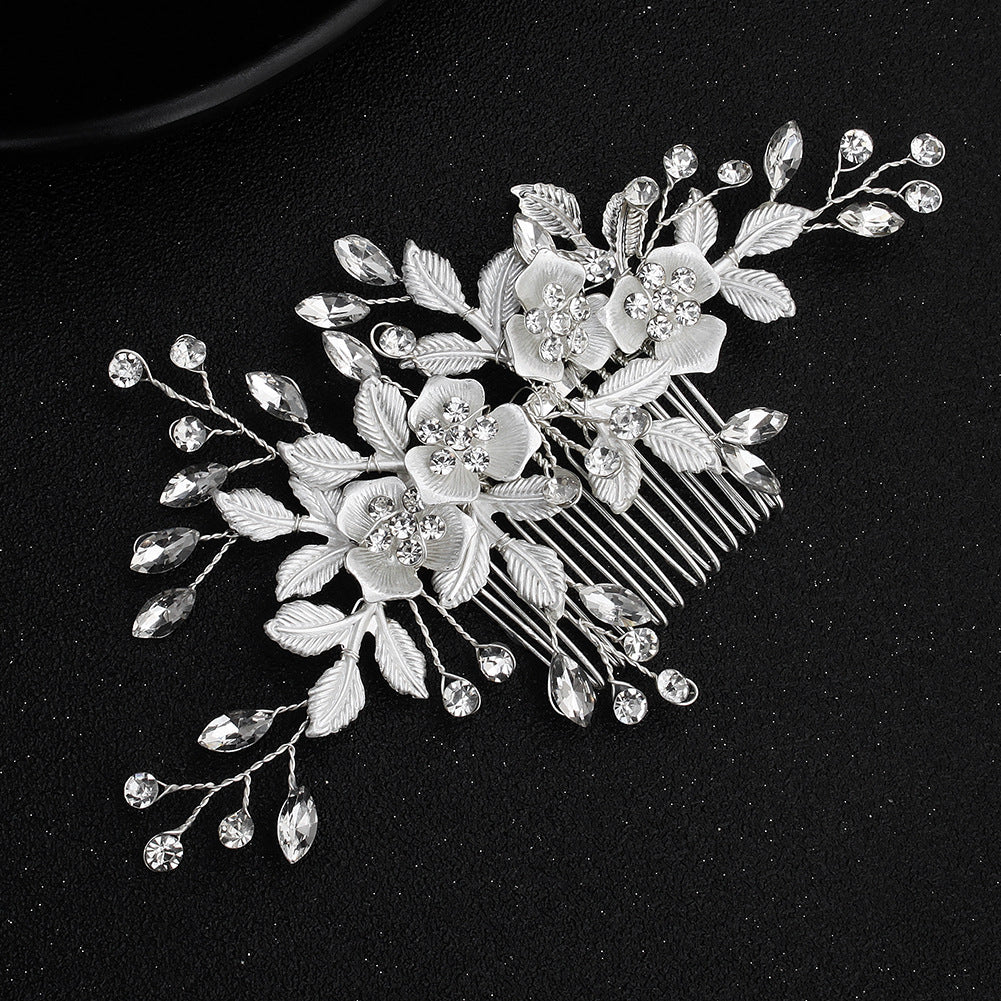 Bridal Headwear Flower Leaf Hair Comb Pin Exquisite hair ornaments Alloy flower Hairpin comb set 566273410210