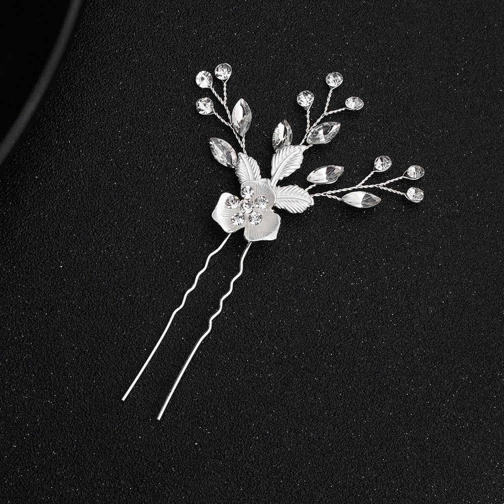 Bridal Headwear Flower Leaf Hair Comb Pin Exquisite hair ornaments Alloy flower Hairpin comb set 566273410210