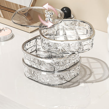 Rotating multi-layer earrings and hair accessories storage box 779206160602