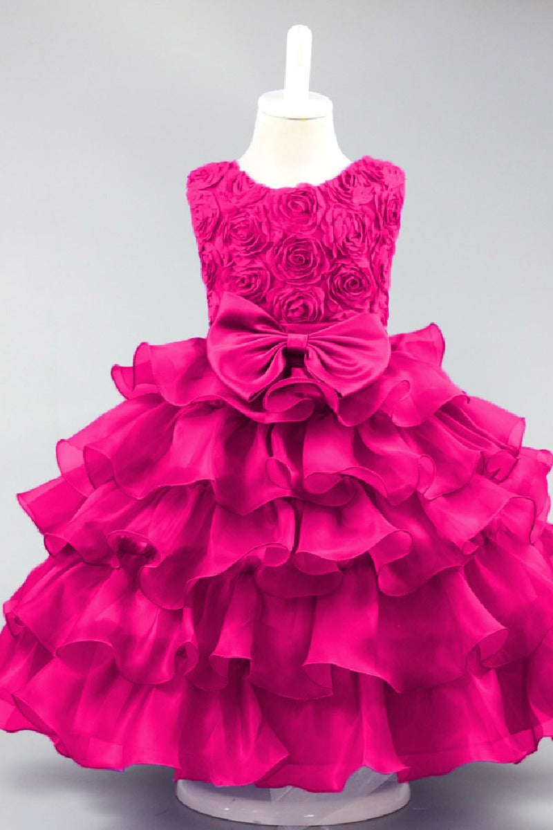 Ball Gown Scoop Neck Sleeveless Mini Organza Flower Girl Dresses 547048188211