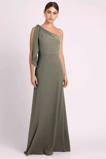 A-Line Maxi Chiffon  Bridesmaid Dress 818808852375