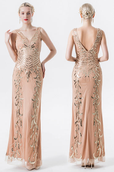 Sheath-Column Floor Length Sequined Lace Dress 669906125997